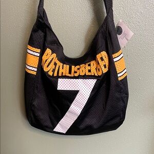 Black and Yellow Sports-Inspired Women's Bag